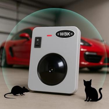 Imagem de Repelente Sonoro Para Ratos Gambás Gatos Eletrônico Compacto - WBK