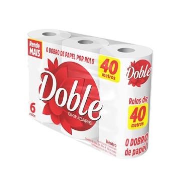 Imagem de Doble Papel Higiênico SkinCare Folha Dupla, 6 rolos de 40 metros