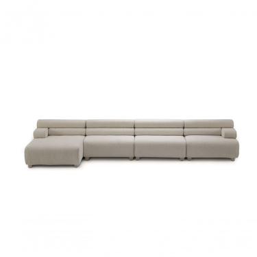 Imagem de Sofa Carmelo Living Orgânico Estofado Cinza