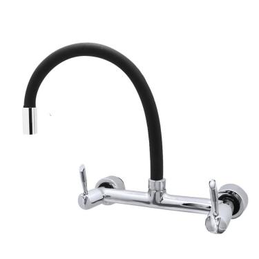 Imagem de Misturador De Parede Tubo Flexível Preto 1/4 Volta 3168 C61