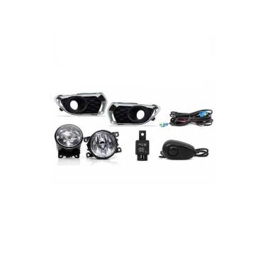 Imagem de Kit Farol Milha Renault Sandero 2015 2016 2017 Moldura Cromo