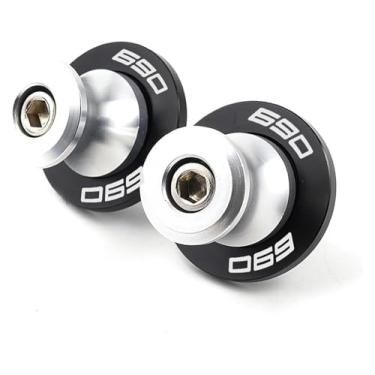 Imagem de BYYINGSUS Acessórios de modificação para motocicleta 10 mm CNC bobinas de braço oscilante parafusos de suporte deslizantes compatíveis com 690 SMC Du-ke 690SMC SMC R 690Du-ke (prata)