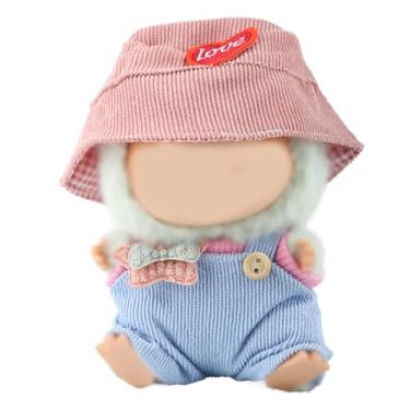 Imagem de lasuroa 3 Peças 17cm Conjunto de Roupas de Boneca, Kawaii Roupas Boneca Elegantes Chapéu Fofo Camisola Macacão Acessórios Substituição para Bonecas