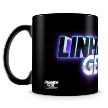 Imagem de Caneca Linhagem Geek 100% Preta - Cerâmica de Alta Qualidade, 325ml - 