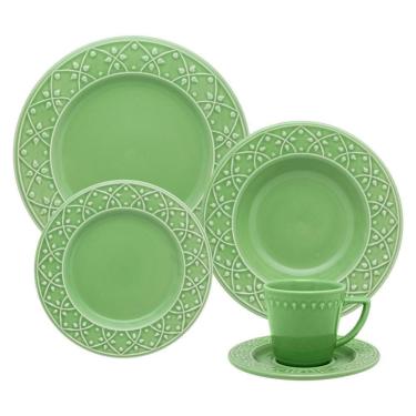 Imagem de Aparelho De Jantar E Chá 30 Pçs Oxford Mendi Sálvia