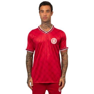 Imagem de Camiseta Esportiva Masculina Internacional Oficial Torcedor, Vermelho,