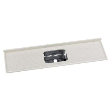 Imagem de Pia de Cozinha Mármore Sintético 199x55cm com Cuba Aço Inox Multimóveis CR20477