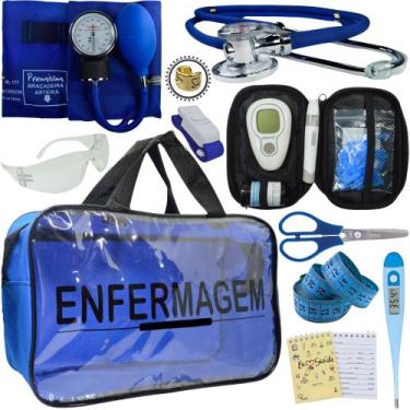 Imagem de Kit Enfermagem + Aparelho Medidor Glicose Completo Premium - Love Saud