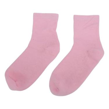 Imagem de ZJchao Meias de Gel de Meias Hidratantes Meias de Forro de Gel de Gel de Meias Elásticas Macias Reutilizáveis ​​para Dormir e Usar Diariamente Material de Gel de Algodão 4 Pares (Rosa)