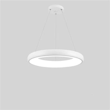 Imagem de Luminária pendente de anel LED, luminária pendente de ferro nórdica moderna, luminária para sala de estar, mesa de jantar, quarto, luminárias, lustre
