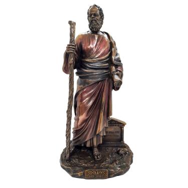 Imagem de Estátua Sócrates Filósofo Grego Decoração Luxo Veronese 30cm