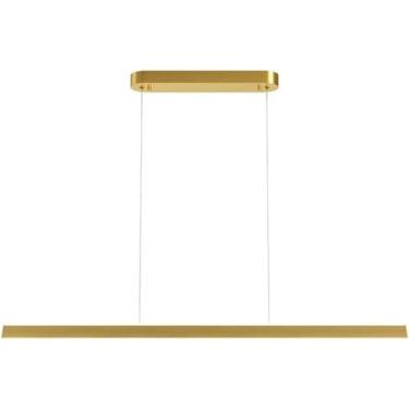 Imagem de Lustre Minimalista Drop Linear LED Luzes Pendentes Modernas Longas Tiras De Alumínio Luminária Pendente Para Escritório Cozinha Ilha Bar Mesa De Jantar Iluminação Lustre, Escuro 120cm