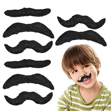Imagem de ArtCreativity Realistic Fake Mustache Set - Bulk Pack of 36 - Stick On Moustaches with Skin-Safe Adhesive, Photo Booth Props and Favors for Mexican, Super Mario, Lumberjack, and Cowboy Party