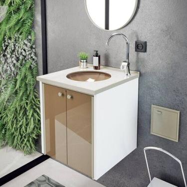 Imagem de Gabinete Fenix Nero 42,6 Cm Espelho Belle Silver 48 Cm - Cris Metal