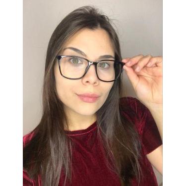 Imagem de Armação Óculos Grau Feminino Quadrada Bel Preto - Palas Eyewear