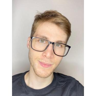 Imagem de Armação De Óculos Para Grau Masculino Quadrado Brunei Preto - Palas Ey