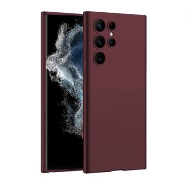 Imagem de Umiup Capa para Samsung Galaxy S24ultra/S24plus/S24, capa protetora fina e fina para celular PC PC suporta carregamento sem fio, vermelha, S24