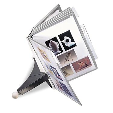 Imagem de DURABLE Sistema de referência para desktop, 10 painéis de dupla face, tamanho carta, cinza, design SHERPA (554210)