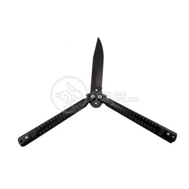 Imagem de Canivete Knife Black Butterfly Com Fio Manobras Preta Borboleta Dobrável De Aço Inoxidável