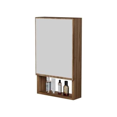 Imagem de Armário Para Banheiro Com Espelho Tebas Freijó 34cm