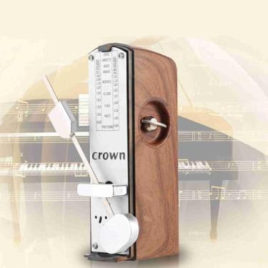 Imagem de Domary MINI METRONOME MECÂNICO PORTÁTIL DESIGN TREM CONCEITO DE VELOCIDADE MÚSICA PARA VIOLINISTAS E GUITARRISTAS (mogno)