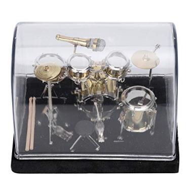 Imagem de RiToEasysports Modelo de Mini Tambor, Decorações Requintadas para Amantes de Instrumentos, Presente de Formatura, Metal + Plástico, 5,5 X 3,8 X 4,3 Polegadas