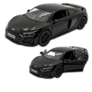 Imagem de Carrinho De Ferro Miniatura Audi Rs Coupe 2020 Kinsmart 1/38, 12,5 de comprimento, em metal, Miniatura de carro colecionável, abertura de portas laterais, rodinhas em borracha com fricção (Preto)