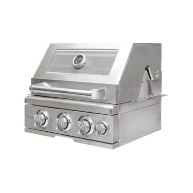 Imagem de Churrasqueira a Gás Alluma Max Em Inox 304 de Embutir - 3 Queimadores - Com Visor e Infrared