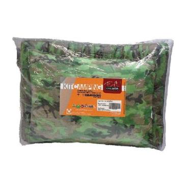 Imagem de Kit Camping Colchonete Com Travesseiro Acampamento Férias Viagens Reti