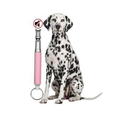 Imagem de KAMUFLE Apito De Metal Ultrassônico Com Regulagem Adestramento Cães Treinamento Cachorro, ferramenta de ultrassom para parar de latir (Rosa)