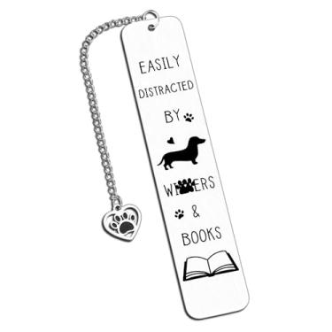 Imagem de Presentes de Dachshund para mulheres, homens, amantes de cães, presentes de Natal para mulheres, presente de Natal para mãe e pai, engraçado, fofo, cachorro, salsicha, marcador de livro, aniversário