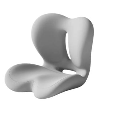 Imagem de Almofada ergonômica para assento de escritório com suporte lombar - almofada de cóccix de espuma viscoelástica para aliviar dores nas costas e no cóccix. Ideal para funcionários de escritório