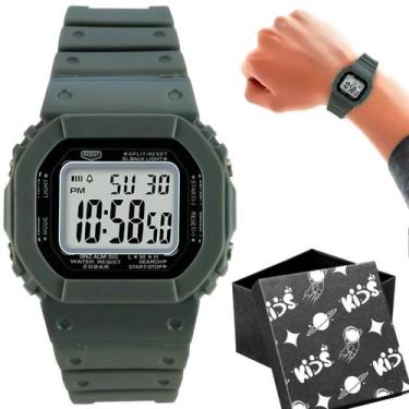 Imagem de Relogio Digital Infantil Silicone Criança Menino + Caixa silicone ajus