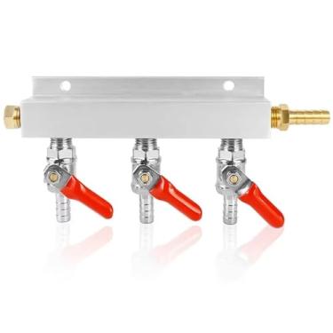 Imagem de Desviador De Gasoduto, Regulador De Gás Caseiro 5/16" Conexão Farpada Com Válvula De Retenção Para Fabricação De Cerveja E Vinho 2/3/4 Vias(3 way)