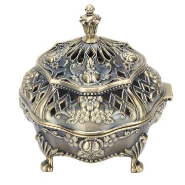Imagem de Fabater Suporte para Queima de Incenso, Suporte para Cone de Incenso para Queimador de Incenso para Home Office Yoga Meditação Spa Decoração (Bronze Antigo)