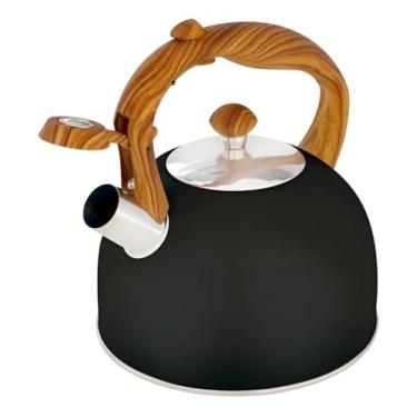 Imagem de Chaleira 2,5 Litros Preta em Aço Inoxidável – Fervedor de Água com Cabo Ergonômico e Tampa com Trava, Design Elegante