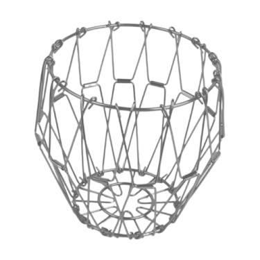 Imagem de SiaBiced Fruteira Dobrável, Organizador de Frutas, Decoração Portátil, Suporte Simples para Exibição, Cesto de Armazenamento para Mesa, Balcão E Cozinha, Prata, Tamanho real