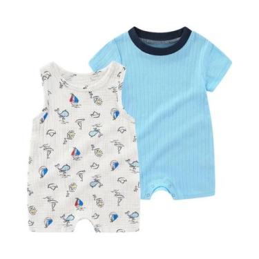 Imagem de Bodies De Cartoon Para Bebês Meninos E Meninas, Conjunto De 2 Peças, M
