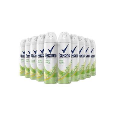 Imagem de Kit 10 Desodorante Feminino Rexona Erva Doce 150ml Cada