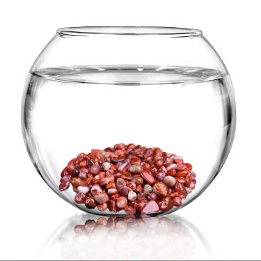 Imagem de Seixos de cascalho polido, pedras polidas naturais para canteiro de flores, plantas de aquário 100 ml (vermelho)