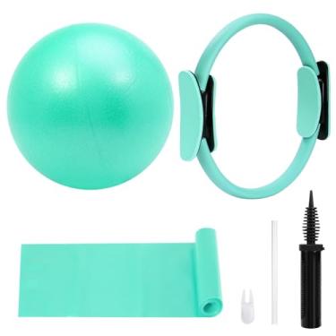 Imagem de WOCUME Conjunto de anéis de pilates para exercícios físicos, anel de ioga de alta resistência, conjunto de equipamentos de pilates para mulheres, inclui anel de pilates, bola de exercício pequena de