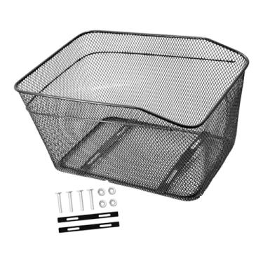 Imagem de IEUDNS Cesto traseiro para bicicleta, organizador de arame para guardar objetos diversos durante o ciclismo e compras.