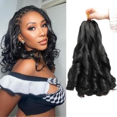 Imagem de French Curl Braiding Hair TUVOJALE 30 cm, 8 pacotes sintéticos