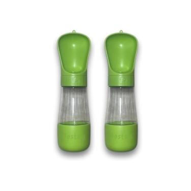 Imagem de Garrafa Bebedouro e Comedouro Pet Portátil 2 em 1 – Para Água e Ração, Ideal para Passeios e Viagens (COR ALEATÓRIA)-1 UNIDADE