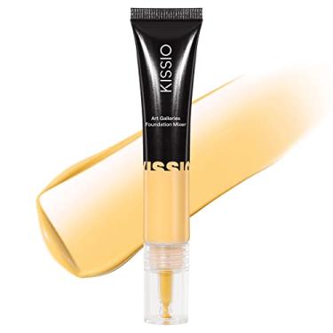Imagem de KISSIO Pigmento misturador Foundaton, pigmento amarelo, corretor de cor de base, suave e leve, combina facilmente com creme BB, rosa a amarelo, livre de crueldade