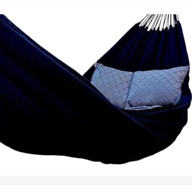 Imagem de Rede de Dormir Descanso Casal, Jeans Confortável E Resistente(Preta)