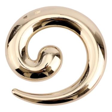 Imagem de Broche Redondo de Caracol para Mulheres & Homens, Alfinete de Lapela Dourado Chunky Twist Espiral Joia Minimalista Presente Acessório para Casamento Festa Cerimônia Roupa Decoração
