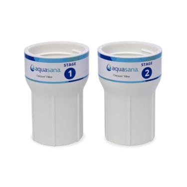 Imagem de Aquasana Caixa de filtro de reposição | Compatível com filtro de água Claryum 2 estágios sob a pia | para sistemas AQ-5200 e AQ-6200 | Livre de BPA | 2 unidades | AQ-C2-SUMP