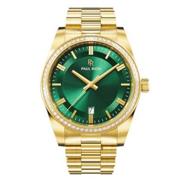 Imagem de Paul Rich Relógio masculino Legacy dourado verde - 40 mm ouro/verde