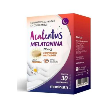 Imagem de Acalentus Melatonina Comprimidos Mastigáveis 30 Comp Sabor Camomila